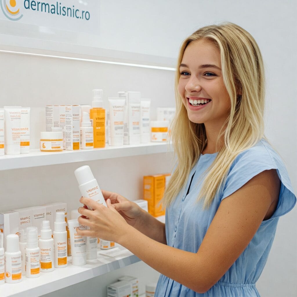 O fata alege produse Vitamina C