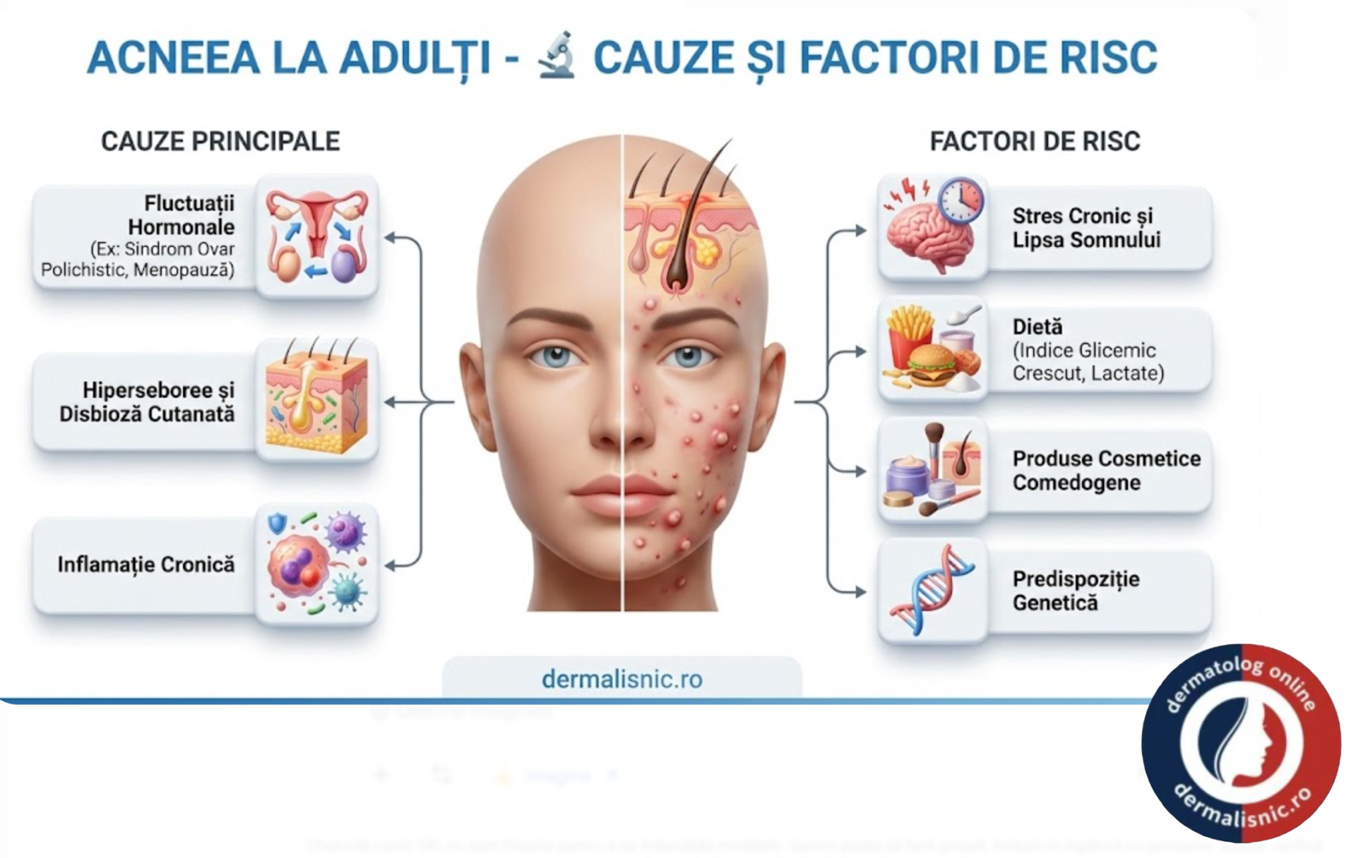 Acneea la Adulți - Cauze și Factori de Risc