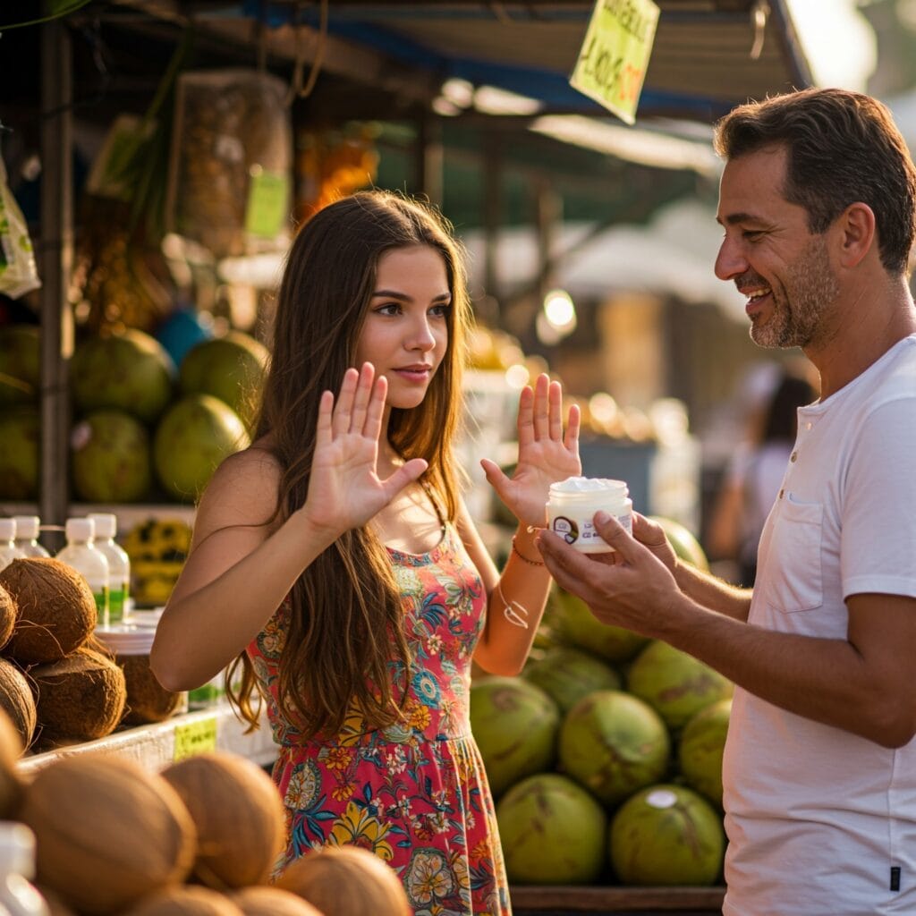 produse cosmetice pe baza de cocos sunt rele pentru acnee