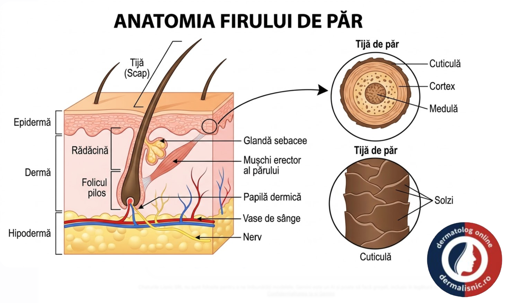 Păr și Scalp - Anatomia părului și scalpului